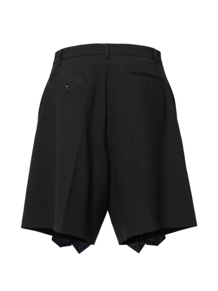 Вълнени шорти Comme Des Garçons Homme Plus с волани черно