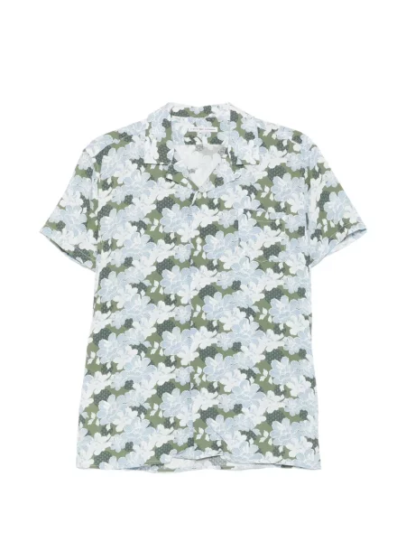 Scurt cămașă Daniele Alessandrini cu model floral cu imagine verde