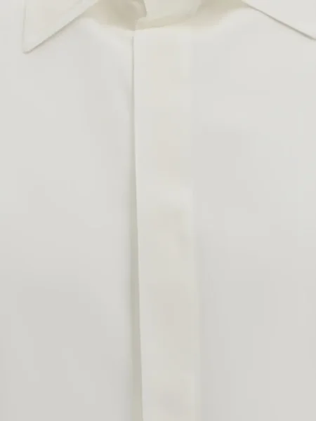 Poplínová dlouhá košile Valentino Garavani bílá