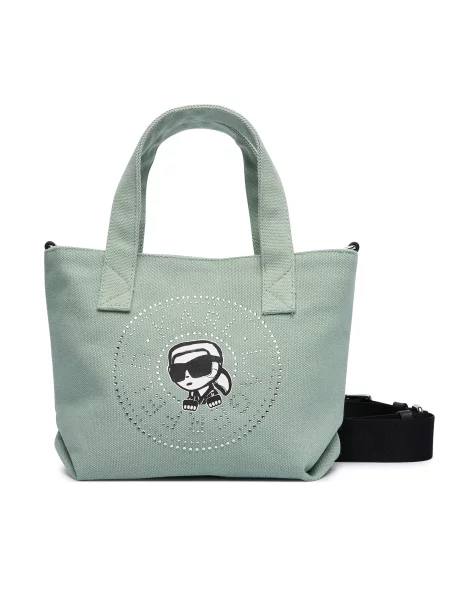 Ročna torba KARL LAGERFELD zelena