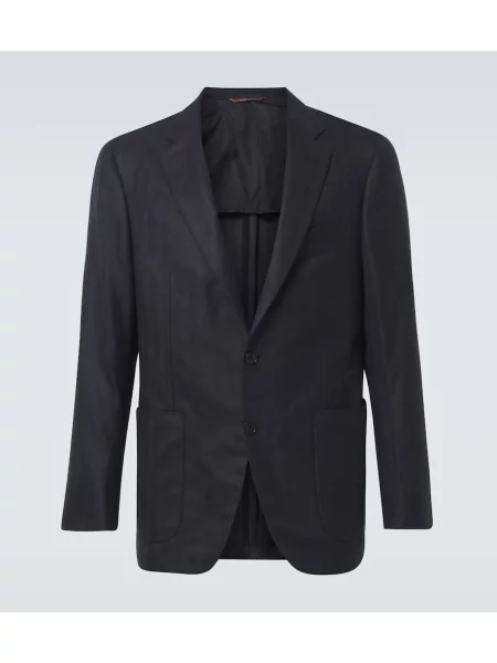 Sacou Canali de mătase albastru