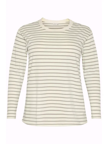 KAFFE CURVE Tričko KC Winni režná / šedobéžová