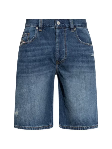 Pantaloni scurți din denim Diesel albastru