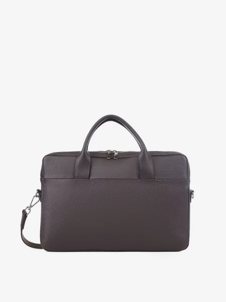Кожаная сумка для ноутбука Inbag коричневая