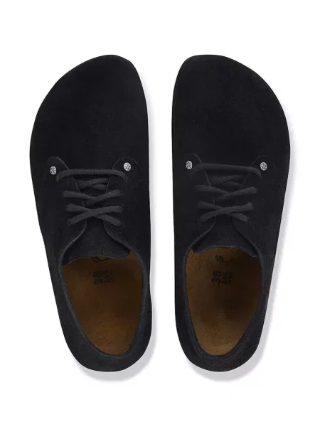 Birkenstock половинки обувки от велур Maine Suede Leather черно