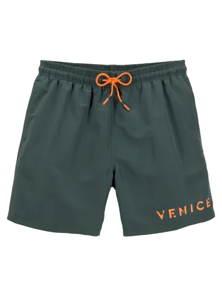 VENICE BEACH Plavecké šortky čedičová / jasně oranžová šedá