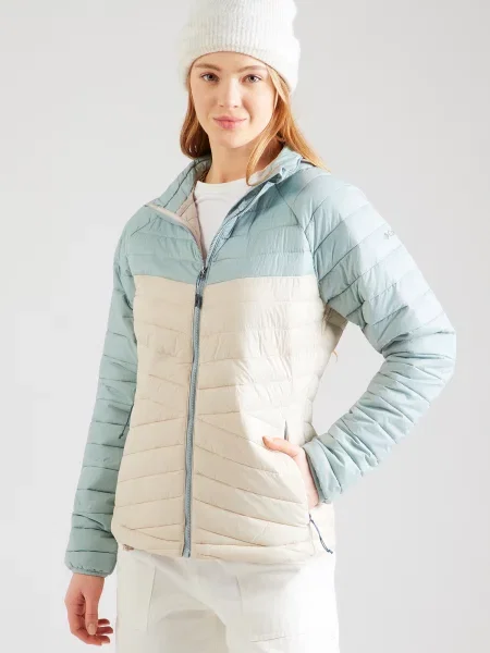COLUMBIA Zunanja jakna Powder Pass svetlo / greige modra