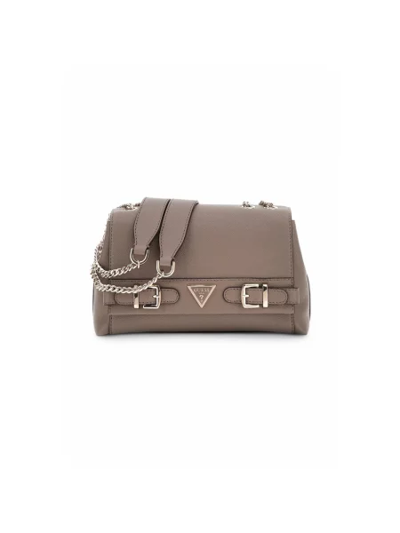 Torebka crossbody Guess skórzana szara