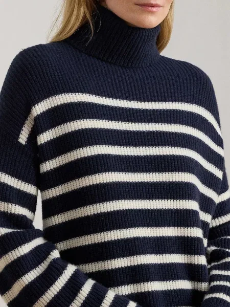 Вовняна сукня Lauren Ralph Lauren mini oversize синій