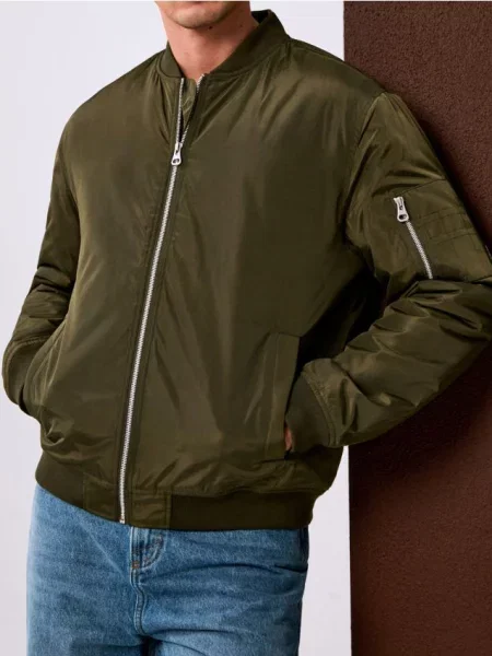 Sinsay Bomber bunda s podšívkou khaki