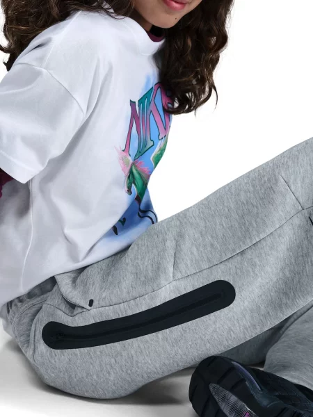 Gyerek fleece melegítő felső Nike szürke