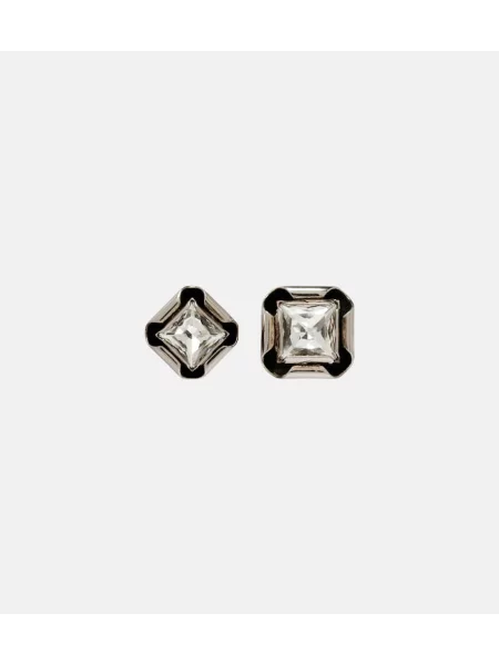 Cercei Givenchy de cristal argintiu