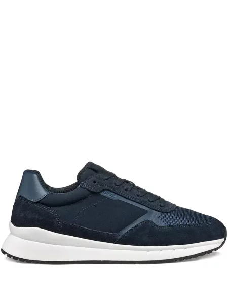 Sneakerși Geox din piele de căprioară albastru