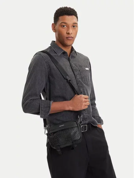 Torba crossbody Hugo z logo czarna