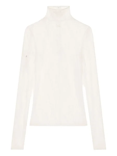 Golf bluzka Courreges koronkowa biała