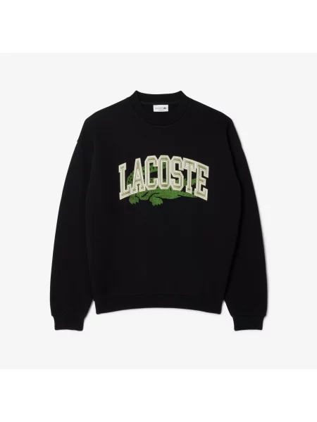 Lacoste Bluza Polarowa O Luźnym Kroju czarna