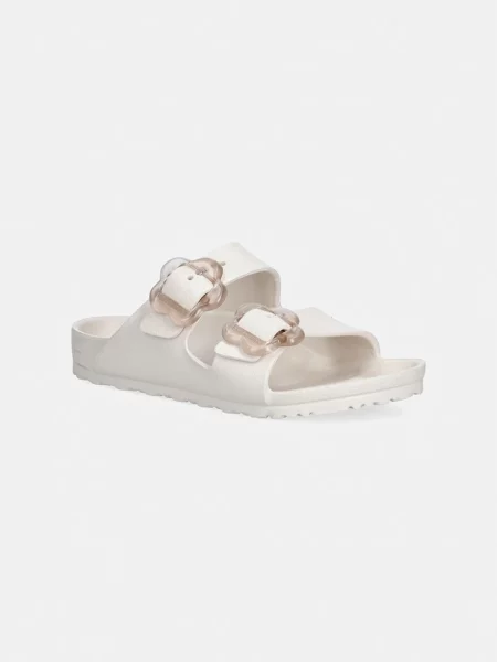 Natikače Birkenstock s cvjetnim printom sa kopčom bijela