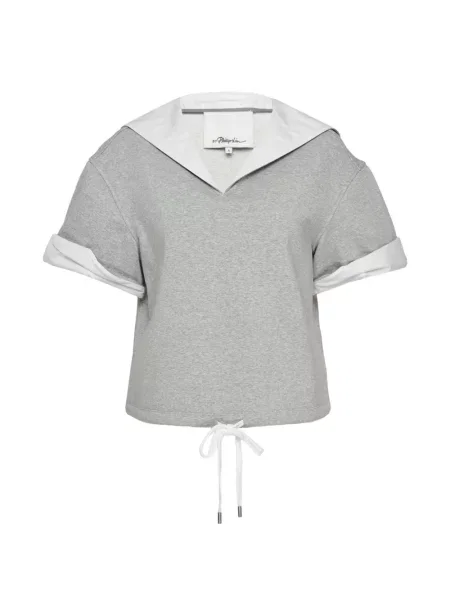 Gulerat top 3.1 Phillip Lim cu cordon gri