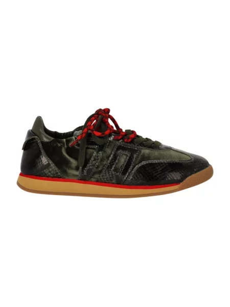 Aksamitne sneakersy Back70 zielone