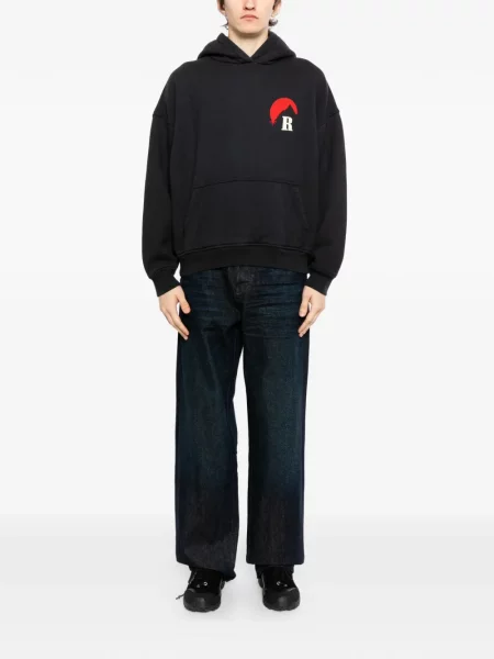 Hoodie Rhude μαύρο