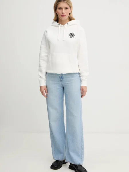 Кофта Kenzo з капюшоном з принтом білий