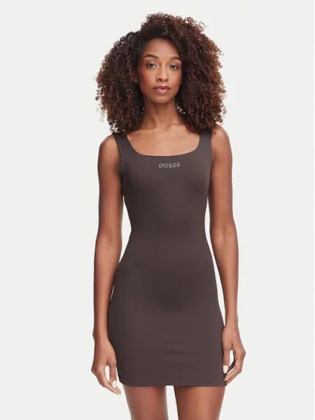 Guess Poletna obleka Temno rjava