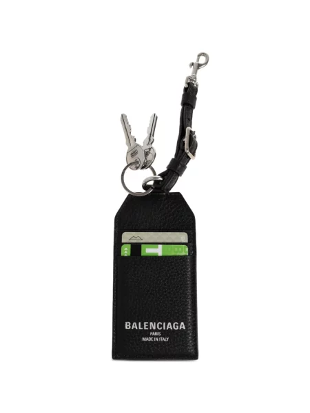 Portofel Balenciaga din piele cu bretele negru