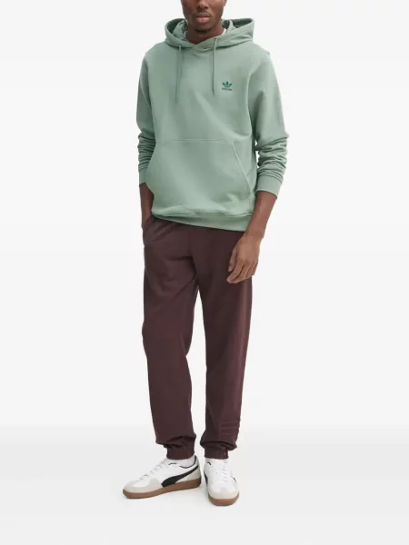 Spodnie cargo Adidas w paski z nadrukiem czarne