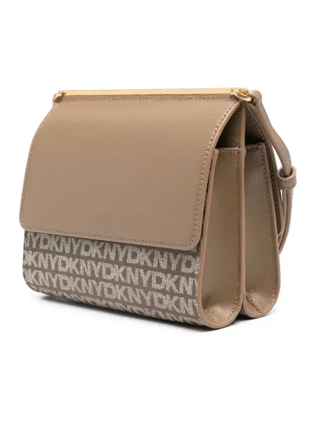 Torebka Dkny skórzana beżowa