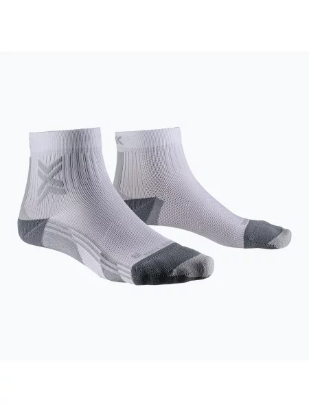 Дамски чорапи за бягане X-Socks Run Discover Ankle arctic white/pearl grey бяло