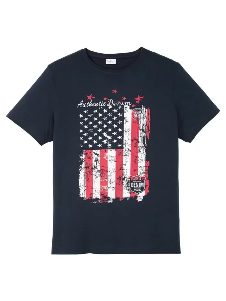 T-shirt z czystej bawełny niebieska