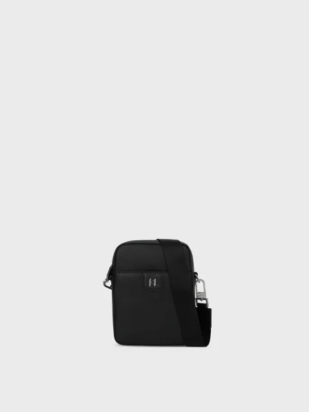 Шкіряна сумка Karl Lagerfeld чорна