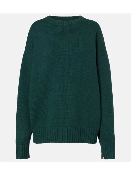 Pulover Extreme Cashmere din cașmir verde