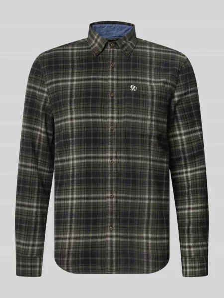 Koszula casualowa o kroju regular fit z czystej bawełny Superdry oliwkowa