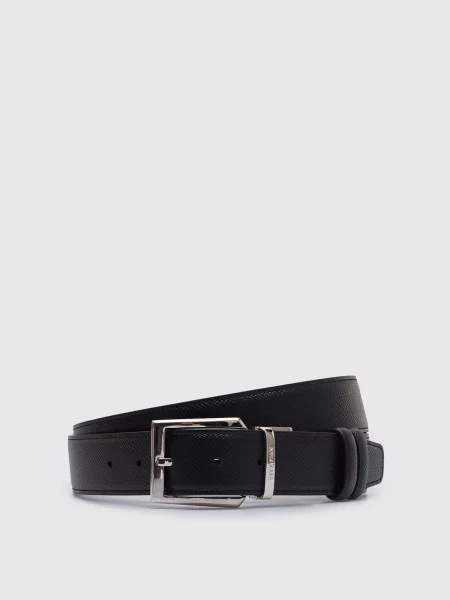 Кожаный двусторонний ремень Serapian с ремешками