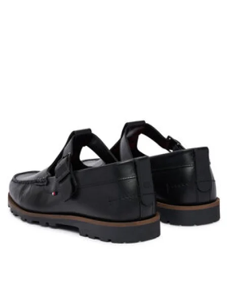 Félcipő Tommy Hilfiger Hilfiger Light Lth Buckle Loafer fekete