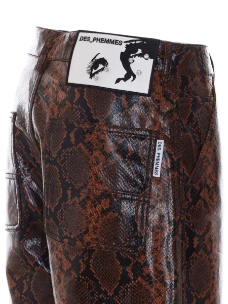 Pantaloni Des Phemmes cu imagine maro