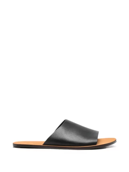 Sandale The Row din piele fără toc negru