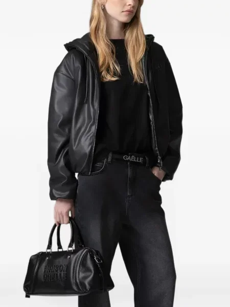 Geantă shopper Gaëlle Paris cu autograf negru