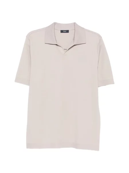 Gulerat tricou polo Herno gri