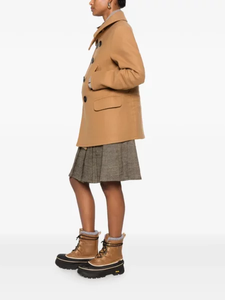 Palton Dsquared2 cu două rânduri de nasturi maro