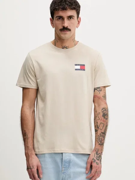 Tommy Jeans tričko béžové