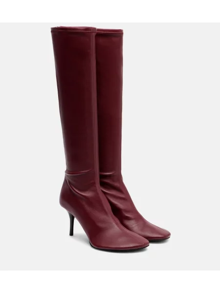 Cizme Acne Studios din piele bordo