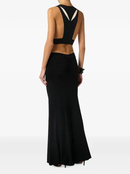 Fusta maxi Elisabetta Franchi cu volane negru