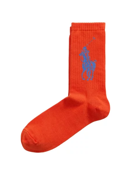 Ριγέ δερμάτινος κάλτσες Polo Ralph Lauren με κορδόνι μαύρο