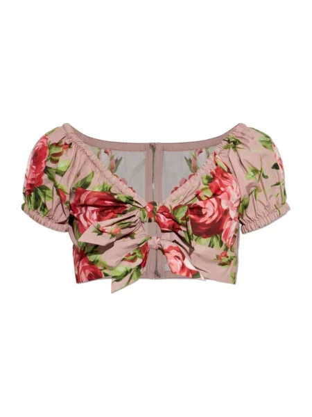 Krótka bluzka Dolce And Gabbana różowa