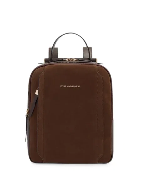 Rucsac Piquadro din piele de căprioară maro