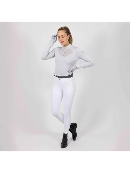 Techniczna koszulka jeździecka z długim rękawem Imperial Riding Gaby szara