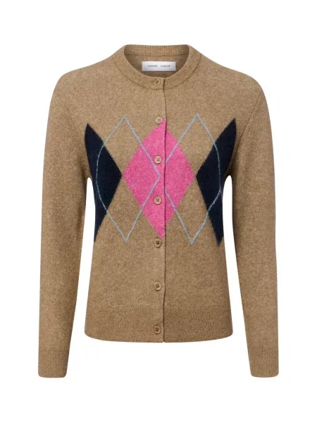 Sweter Samsøe Samsøe Sanor Short Cardigan Lead Gray S brązowy