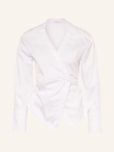 Comma Bluzka Kopertowa weiss biała